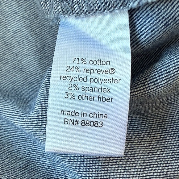 SO Denim Button-Down Belted Sleeveless Mini Dress Size L - Picture 9 of 11